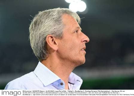 Fußball 1. Bundesliga 4. Spieltag Borussia Mönchengladbach - Hamburger SV am 11.09.2015 im Borussia-Park in Mönchengladbach Lucien Favre ( Trainer Mönchengladbach ) xRx