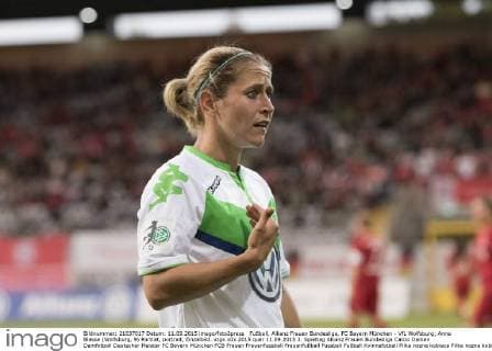 Fußball, Allianz Frauen Bundesliga, FC Bayern München - VfL Wolfsburg; Anna Blässe (Wolfsburg, 9) Porträt, portrait, Einzelbild. xtgx