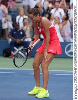 Roberta Vinci (ITA) jubelt nach dem Semi Final Sieg,Jubel,Freude,Emotion, Tennis - US Open 2015 - Grand Slam ITF ATP Tennis Herren WTA Tennis Damen - Flushing Meadows - New York - New York - USA - 11 September 2015.