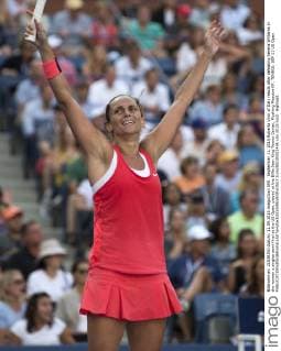 September 11, 2015 Roberta Vinci of Italy reacts after defeating Serena Williams in the women s singles semi-final at the US Open, played at the Billie Jean King Tennis Center, Flushing Meadow NY. TENNIS: SEP 11 US Open Icon250150911408 EDITORIAL USE ONLY