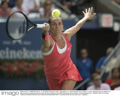 September 11, 2015 Roberta Vinci of Italy in action defeating Serena Williams in the women s singles semi-final at the US Open, played at the Billie Jean King Tennis Center, Flushing Meadow NY. TENNIS: SEP 11 US Open Icon250150911726 EDITORIAL USE ONLY