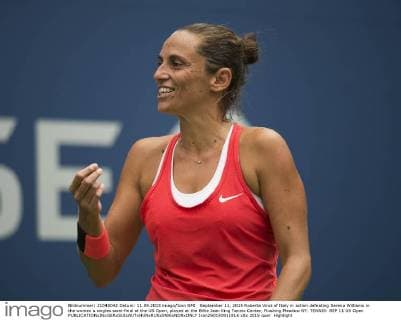 September 11, 2015 Roberta Vinci of Italy in action defeating Serena Williams in the women s singles semi-final at the US Open, played at the Billie Jean King Tennis Center, Flushing Meadow NY. TENNIS: SEP 11 US Open Icon250150911916 EDITORIAL USE ONLY