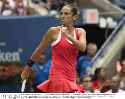 September 11, 2015 Roberta Vinci of Italy in action defeating Serena Williams in the women s singles semi-final at the US Open, played at the Billie Jean King Tennis Center, Flushing Meadow NY. TENNIS: SEP 11 US Open Icon250150911934 EDITORIAL USE ONLY