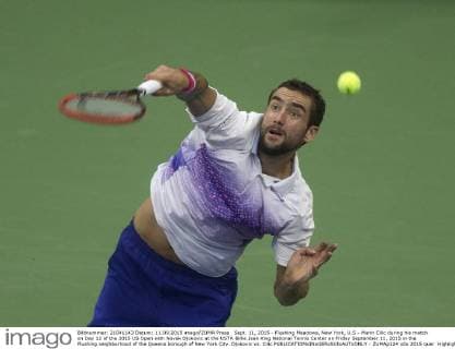 Sept. 11, 2015 - Flushing Meadows, New York, U.S - Marin Cilic during his match on Day 12 of the 2015 US Open with Novak Djokovic at the USTA Billie Jean King National Tennis Center on Friday September 11, 2015 in the Flushing neighborhood of the Queens borough of New York City. Djokovic vs. Cilic - ZUMAp124
