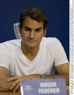 Sept. 11, 2015 - Flushing Meadows, New York, U.S - Roger Federer attends a press conference PK Pressekonferenz after his win over Stan Wawrinka on Day 12 of the 2015 US Open at the USTA Billie Jean King National Tennis Center on Friday September 11, 2015 in the Flushing neighborhood of the Queens borough of New York City. Federer vs. Wawrinka - ZUMAp124