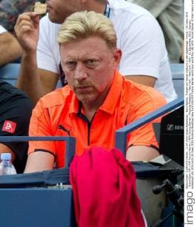 Boris Becker, Trainer von Novak Djokovic in der Spielerloge, Tennis - US Open 2015 - Grand Slam ITF ATP Tennis Herren WTA Tennis Damen - Flushing Meadows - New York - New York - USA - 11 September 2015. Juergen Hasenkopf