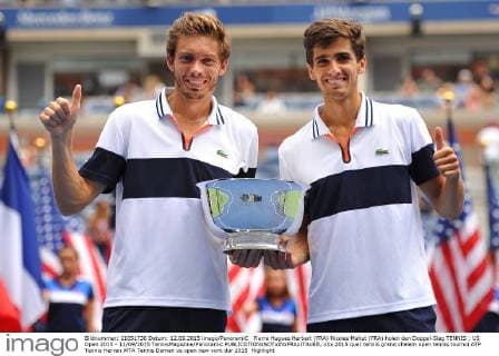 Pierre Hugues Herbert (FRA) Nicolas Mahut (FRA) holen den Doppel-Sieg TENNIS : US Open 2015 - 12 09 2015 TennisMagazine Panoramic 