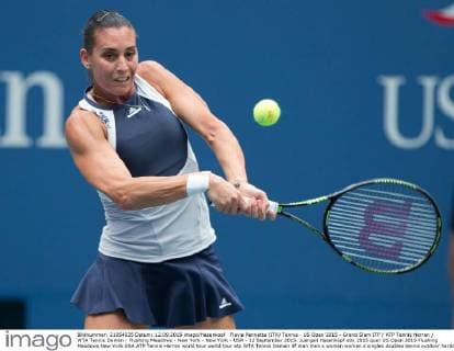 Flavia Pennetta (ITA) Tennis - US Open 2015 - Grand Slam ITF ATP Tennis Herren WTA Tennis Damen - Flushing Meadows - New York - New York - USA - 12 September 2015. Juergen Hasenkopf