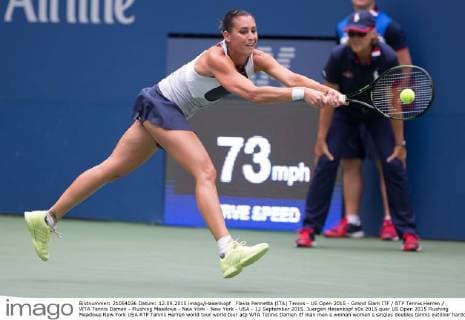Flavia Pennetta (ITA) Tennis - US Open 2015 - Grand Slam ITF ATP Tennis Herren WTA Tennis Damen - Flushing Meadows - New York - New York - USA - 12 September 2015. Juergen Hasenkopf