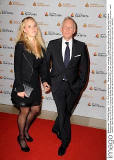 Johannes B. Kerner und seiner Tochter Emily Blomma bei der Verleihung Goldene Sportpyramide am 12.09.2015 in Hamburg Goldene Sportpyramdie 2015 in Hamburg 