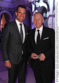 Michael Ilgner und Johannes B. Kerner bei der Verleihung Goldene Sportpyramide am 12.09.2015 in Hamburg Goldene Sportpyramdie 2015 in Hamburg 