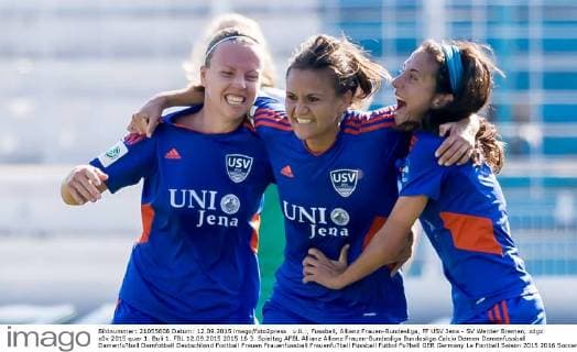 v.li.:, Fussball, Allianz Frauen-Bundesliga, FF USV Jena - SV Werder Bremen, xdgx