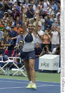 Sept. 12, 2015 - Flushing Meadows, New York, U.S - Flavia Pennetta wins her championship match on Day 13 of the 2015 US Open over Roberta Vinci at the USTA Billie Jean King National Tennis Center on Saturday September 12, 2015 in the Flushing neighborhood of the Queens borough of New York City. Pennetta won by a score of 7-6(7-4), 6-2. Pennetta vs. Vinci - ZUMAp124