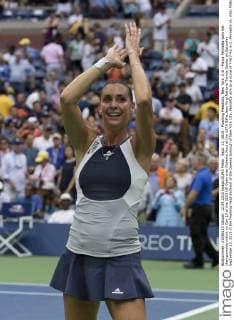 Sept. 12, 2015 - Flushing Meadows, New York, U.S - Flavia Pennetta wins her championship match on Day 13 of the 2015 US Open over Roberta Vinci at the USTA Billie Jean King National Tennis Center on Saturday September 12, 2015 in the Flushing neighborhood of the Queens borough of New York City. Pennetta won by a score of 7-6(7-4), 6-2. Pennetta vs. Vinci - ZUMAp124