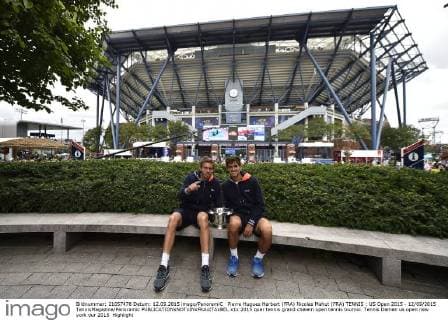 Pierre Hugues Herbert (FRA) Nicolas Mahut (FRA) TENNIS : US Open 2015 - 12 09 2015 TennisMagazine Panoramic 