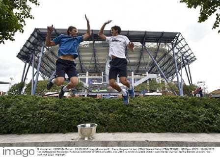 Pierre Hugues Herbert (FRA) Nicolas Mahut (FRA) TENNIS : US Open 2015 - 12 09 2015 TennisMagazine Panoramic 