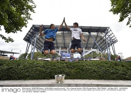 Pierre Hugues Herbert (FRA) Nicolas Mahut (FRA) TENNIS : US Open 2015 - 12 09 2015 TennisMagazine Panoramic 