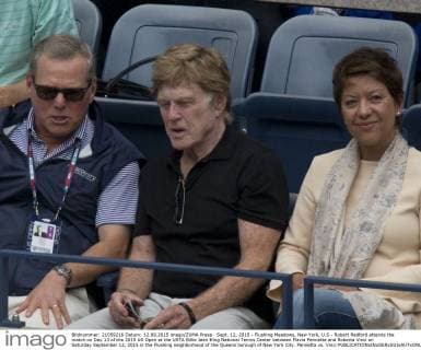 Sept. 12, 2015 - Flushing Meadows, New York, U.S - Robert Redford attends the match on Day 13 of the 2015 US Open at the USTA Billie Jean King National Tennis Center between Flavia Pennetta and Roberta Vinci on Saturday September 12, 2015 in the Flushing neighborhood of the Queens borough of New York City. Pennetta vs. Vinci - ZUMAp124