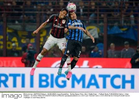 Carlos Bacca Milan, Gary Medel Inter Fußball Serie A 2015 2016 Italien Inter Mailand - AC Milan giuseppexceleste