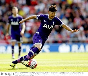 Son Heung-Min of Tottenham - English Premier League - Sunderland v Tottenham - Stadium of Light - Sunderland - England - 13th September 2015 - Pic Simon Bellis Sportimage EDITORIAL USE ONLY. No use with unauthorised audio, video, data, fixture lists, club league logos or live services. Online in-match use limited to 120 images, no video emulation. No use in betting, games or single club league player publications.