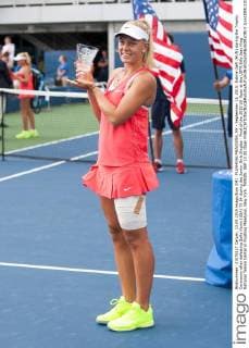 FLUSHING MEADOWS, NY - September 13, 2015: Dalma Galfi (HUN) during the Trophy Ceremony after defeating Sofia Kenin (USA) 75 64 during the Junior Girls Singles - Final of the 2015 US Open at the USTA Billy Jean King National Tennis Center in Flushing Meadows, New York. TENNIS: SEP 13 US Open Icon150913107 EDITORIAL USE ONLY