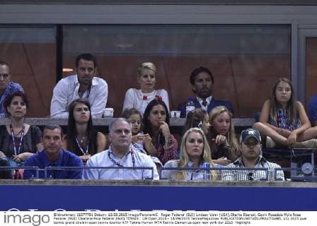 Roger Federer (SUI) Lindsey Vonn (USA),Charlie Ebersol, Gavin Rossdale Myla Rose Federer (SUI) Charlene Riva Federer (SUI) TENNIS : US Open 2015 - 13 09 2015 TennisMagazinex 