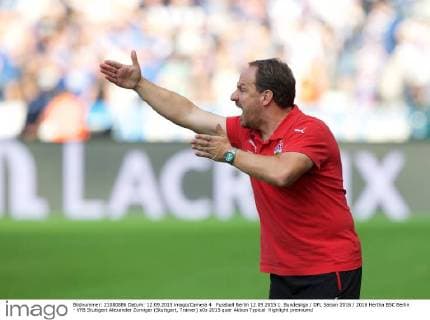 Fussball Berlin 12.09.2015 1. Bundesliga DFL Saison 2016 2016 Hertha BSC Berlin - VFB Stuttgart Alexander Zorniger (Stuttgart, Trainer)