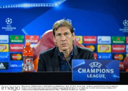 Sept. 15, 2015 - Rome, Italy - As Rome coach Rudi Garcia met journalists at Trigoria in Rome before their match of the Champions League against Barcellona FC, on September 15, 2015. AS Rome press conference PK Pressekonferenz  - ZUMAn230