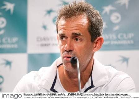 - BRUSSELS, BELGIUM: Argentinian Captain Daniel Orsanic pictured during a press conference PK Pressekonferenz of Argentinian team on the Davis Cup semi final World Group meeting between Belgium and Argentina, Wednesday 16 September 2015 in Brussels. The semi final will be played from 18 to 20 September 2015 in Vorst-Forest, Brussels VIRGINIExLEFOUR  x04701010x