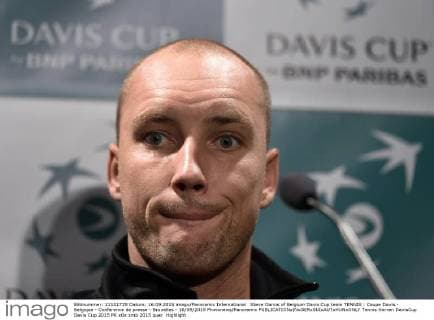 Steve Darcis of Belgium Davis Cup team TENNIS : Coupe Davis - Belgique - Conference de presse - Bruxelles - 16 09 2015 Photonews Panoramic 