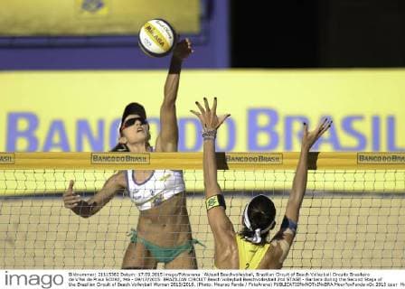 Aktuell Beachvolleyball, Brazilian Circuit of Beach Volleyball Circuito Brasileiro de V?lei de Praia SCORE, MG - 09 17 2015: BRAZILIAN CIRCUIT Beach volleyball Beachvolleyball 2nd STAGE - Barbara during the Second Stage of the Brazilian Circuit of Beach Volleyball Women 2015 2016. (Photo: Mourao Panda FotoArena)  Mour?oxPanda