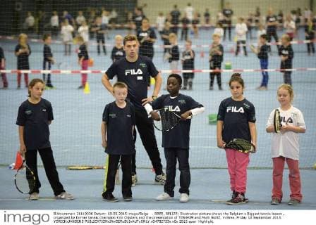 - BREE, BELIZE: Illustration picture shows the Belgium s Biggest tennis lesson , organized by former tennis champion Kim Clijsters and the presentation of TEN4KIM and Multi SkillZ, in Bree, Friday 18 September 2015. YORICKxJANSENS  x04702753x