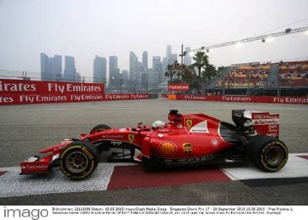 Singapore Grand Prix 17 - 20 September 2015 18.09.2015 - Free Practice 1, Sebastian Vettel (GER) Scuderia Ferrari SF15-T 