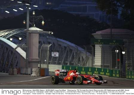 Motorsports: FIA Formula One World Championship WM Weltmeisterschaft 2015, Grand Prix of Singapore, 5 Sebastian Vettel (GER, Scuderia Ferrari), xHOCHxZWEIx