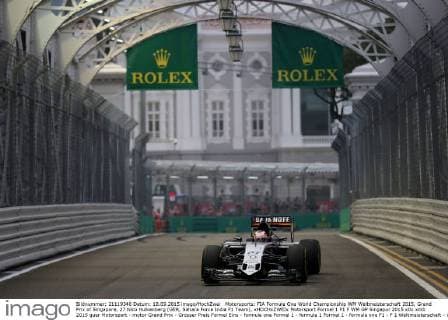 Motorsports: FIA Formula One World Championship WM Weltmeisterschaft 2015, Grand Prix of Singapore, 27 Nico Hulkenberg (GER, Sahara Force India F1 Team), xHOCHxZWEIx