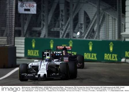 Motorsports: FIA Formula One World Championship WM Weltmeisterschaft 2015, Grand Prix of Singapore, 19 Felipe Massa (BRA, Williams Martini Racing), xHOCHxZWEIx
