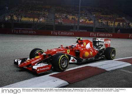 Singapore Grand Prix 17 - 20 September 2015 18.09.2015 - Free Practice 1, Kimi Raikkonen (FIN) Scuderia Ferrari SF15-T 