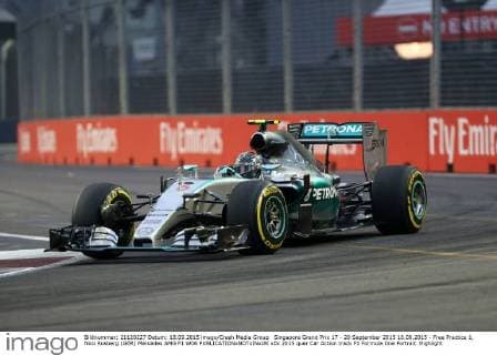 Singapore Grand Prix 17 - 20 September 2015 18.09.2015 - Free Practice 1, Nico Rosberg (GER) Mercedes AMG F1 W06 