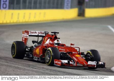 Singapore Grand Prix 17 - 20 September 2015 18.09.2015 - Free Practice 1, Sebastian Vettel (GER) Scuderia Ferrari SF15-T 