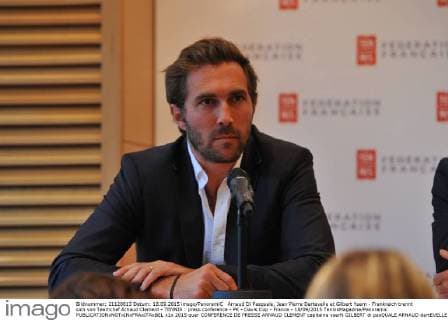Arnaud Di Pasquale, Jean Pierre Dartevelle et Gilbert Ysern - Frankreich trennt sich von Teamchef Arnaud Clement - TENNIS : press conference - PK - Davis Cup - France - 18 09 2015 TennisMagazine Panoramic 