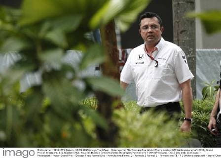 Motorsports: FIA Formula One World Championship WM Weltmeisterschaft 2015, Grand Prix of Singapore, Eric Boullier (FRA, McLaren Honda), xHOCHxZWEIx
