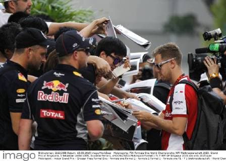 Motorsports: FIA Formula One World Championship WM Weltmeisterschaft 2015, Grand Prix of Singapore, 5 Sebastian Vettel (GER, Scuderia Ferrari), xHOCHxZWEIx