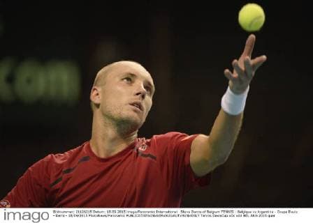 Steve Darcis of Belgium TENNIS : Belgique vs Argentine - Coupe Davis - Demi - 18 09 2015 PhotoNews Panoramic 