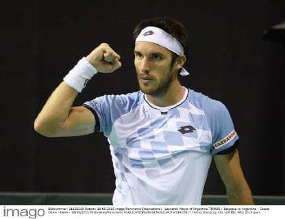 Leonardo Mayer of Argentina TENNIS : Belgique vs Argentine - Coupe Davis - Demi - 18 09 2015 PhotoNews Panoramic 