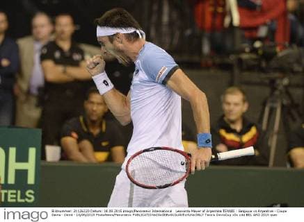 Leonardo Mayer of Argentina TENNIS : Belgique vs Argentine - Coupe Davis - Demi - 18 09 2015 PhotoNews Panoramic 