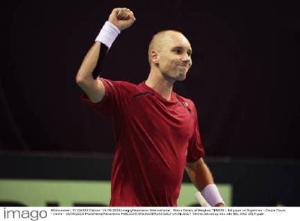 Steve Darcis of Belgium TENNIS : Belgique vs Argentine - Coupe Davis - Demi - 18 09 2015 PhotoNews Panoramic 