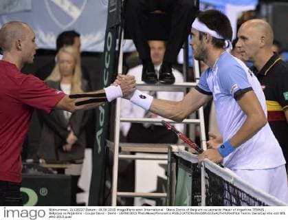 Steve Darcis of Belgium vs Leonardo Mayer of Argentina TENNIS : Belgique vs Argentine - Coupe Davis - Demi - 18 09 2015 PhotoNews Panoramic 