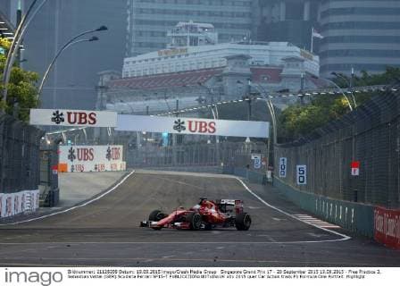 Singapore Grand Prix 17 - 20 September 2015 19.09.2015 - Free Practice 3, Sebastian Vettel (GER) Scuderia Ferrari SF15-T 