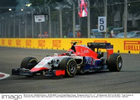 Singapore Grand Prix 17 - 20 September 2015 19.09.2015 - Free Practice 3, Alexander Rossi (USA) Manor Marussia F1 Team 