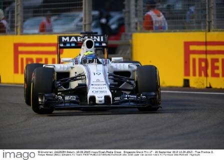 Singapore Grand Prix 17 - 20 September 2015 19.09.2015 - Free Practice 3, Felipe Massa (BRA) Williams F1 Team FW37 